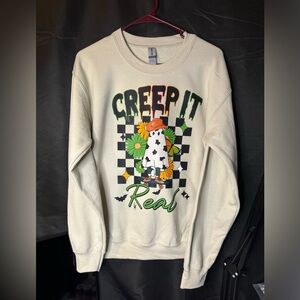 “CREEP IT REAL” crew neck pull over